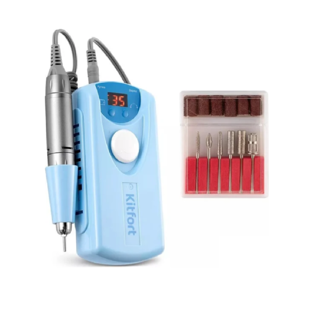 Аппарат для маникюра Kitfort KT-3157-1 (голубой)