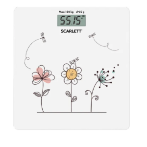 Напольные весы электронные Scarlett SC-BS33E025 (цветы графика)